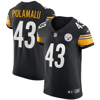 mens nike troy polamalu black pittsburgh steelers retired p